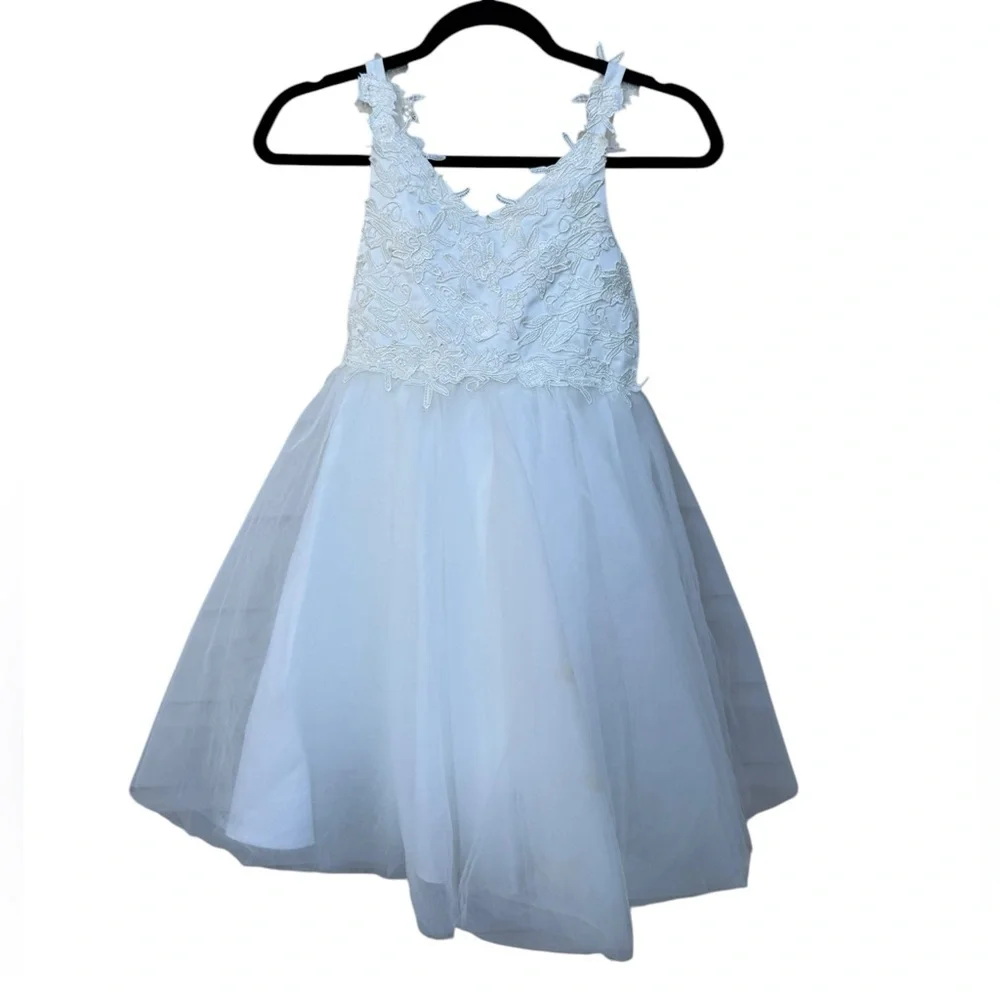 Flower Girl Dress White size 4 - Picture 2 of 6
